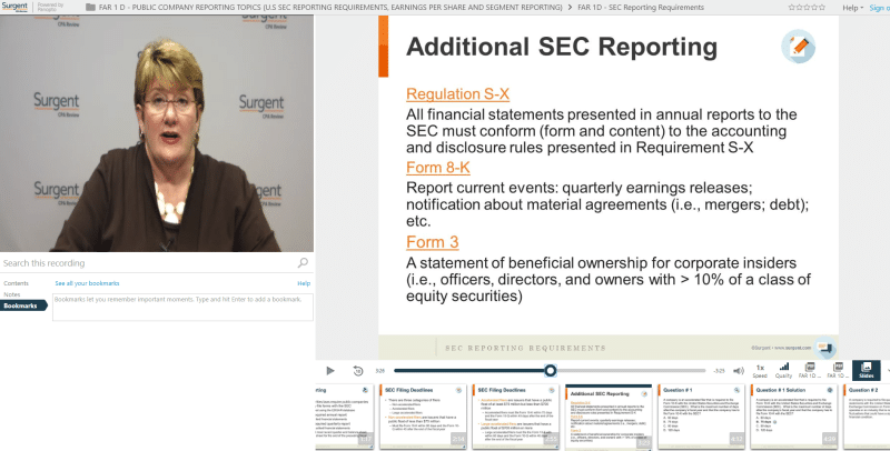Surgent CPA review lectures